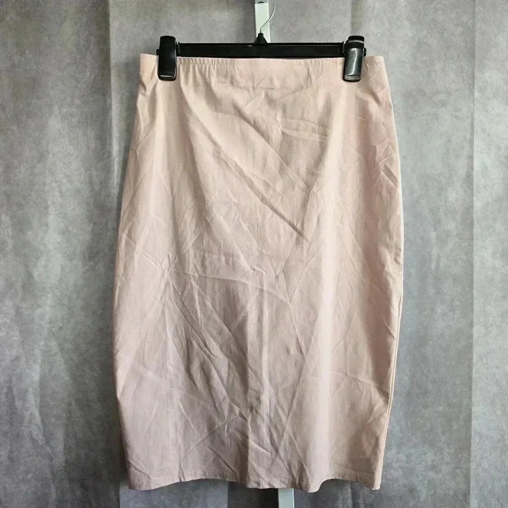 Marianne Blush‎ Pink Pull On Knee Length Pencil Business Casual Skirt Plus 1X